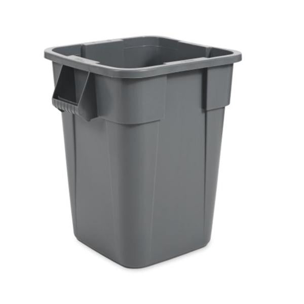Can Trash Brute Resin 40gal No Lid Nesting Handles Gray Square Each